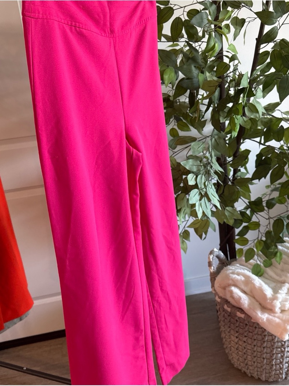 New York & Company Hot Pink Wide-Leg Pants